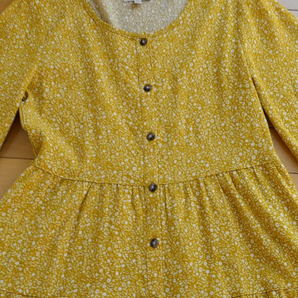 TOAD&CO manzana tiered long sleeve dress in pike ditsy print Size S - Picture 5 of 13